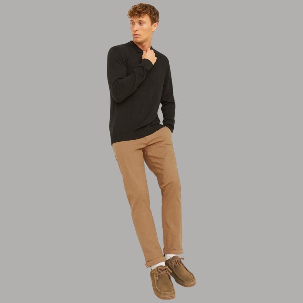 Pantaloni chino Jack & Jones slim fit testurizzati grigi - 12
