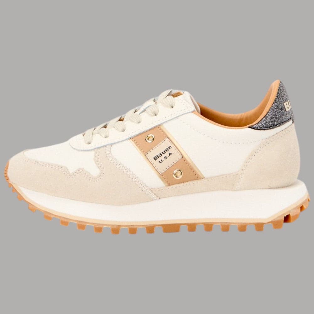 Eleganti BLAUER Sneakers Donna Glitterate in Pelle e Nylon - 5