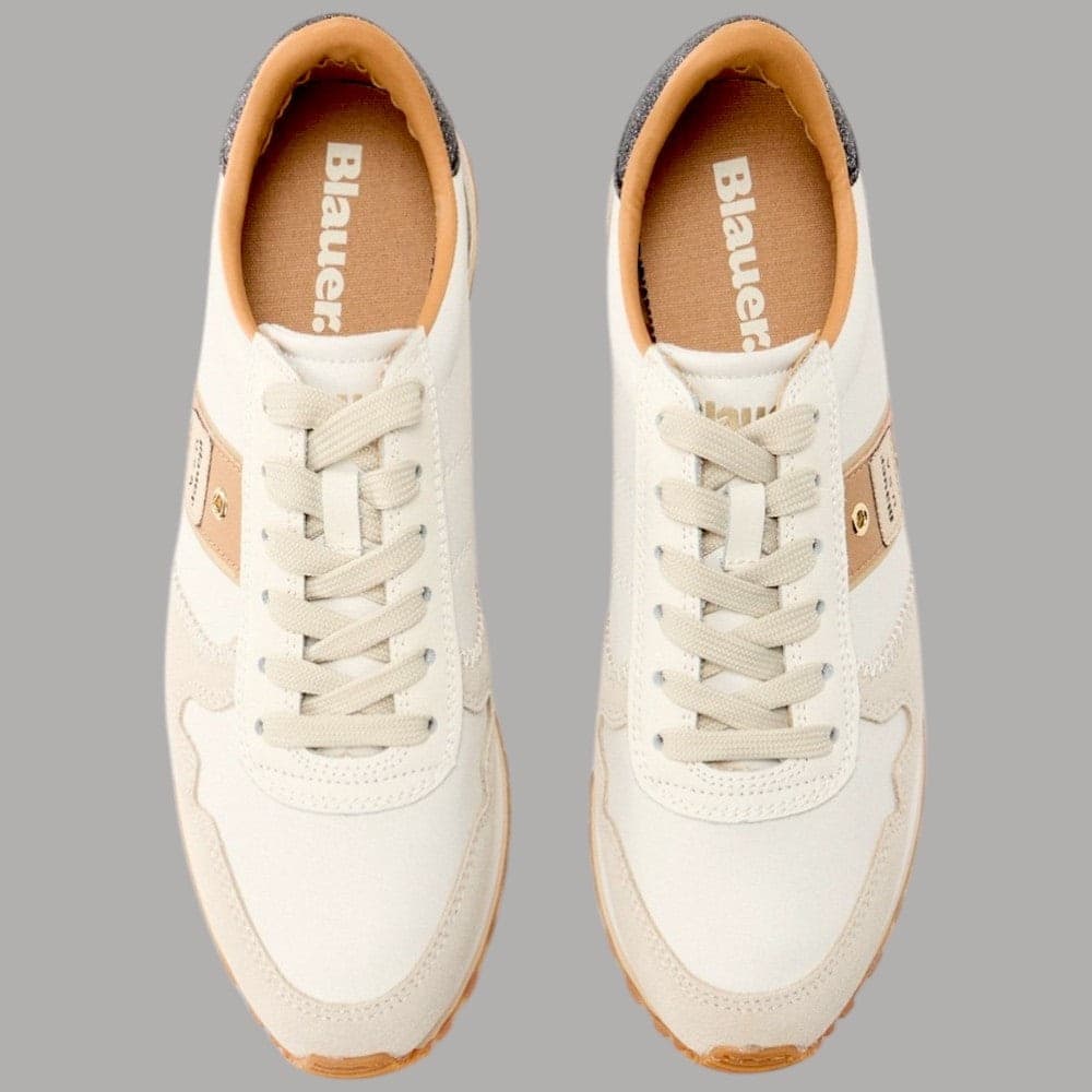 Eleganti BLAUER Sneakers Donna Glitterate in Pelle e Nylon - 4