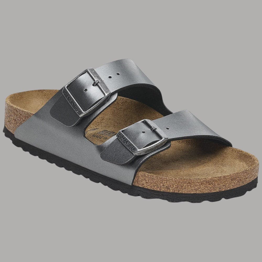 Ciabatte Birkenstock Arizona Donna Nero Metallico Stretta Fit - 9