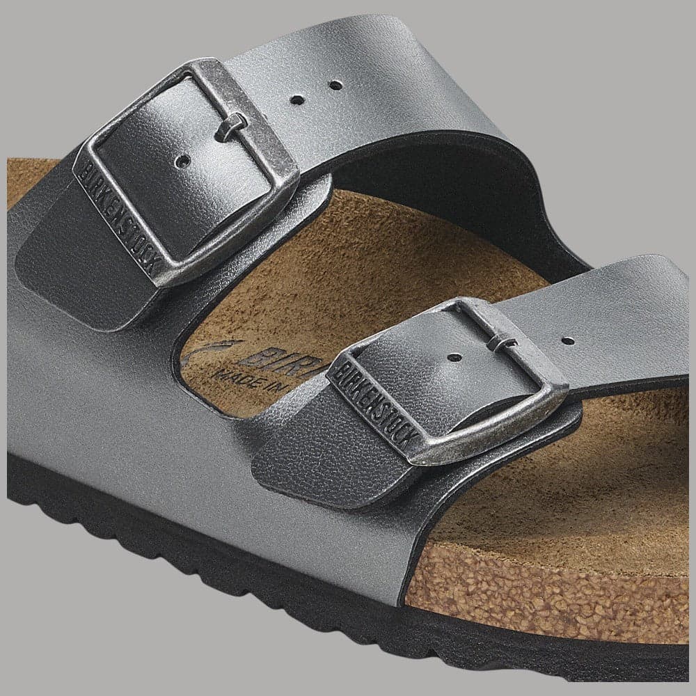 Ciabatte Birkenstock Arizona Donna Nero Metallico Stretta Fit - 4