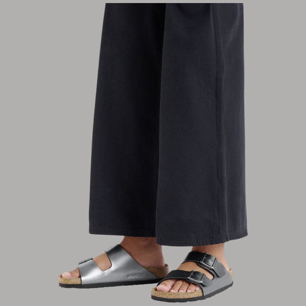 Ciabatte Birkenstock Arizona Donna Nero Metallico Stretta Fit - 8