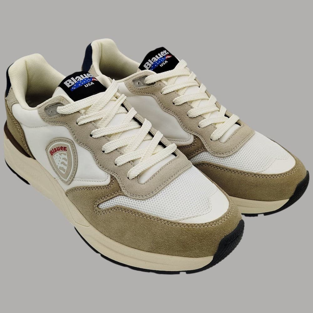 Blauer Sneakers RAY02 Uomo in Pelle e Mesh con Logo Lato - 2
