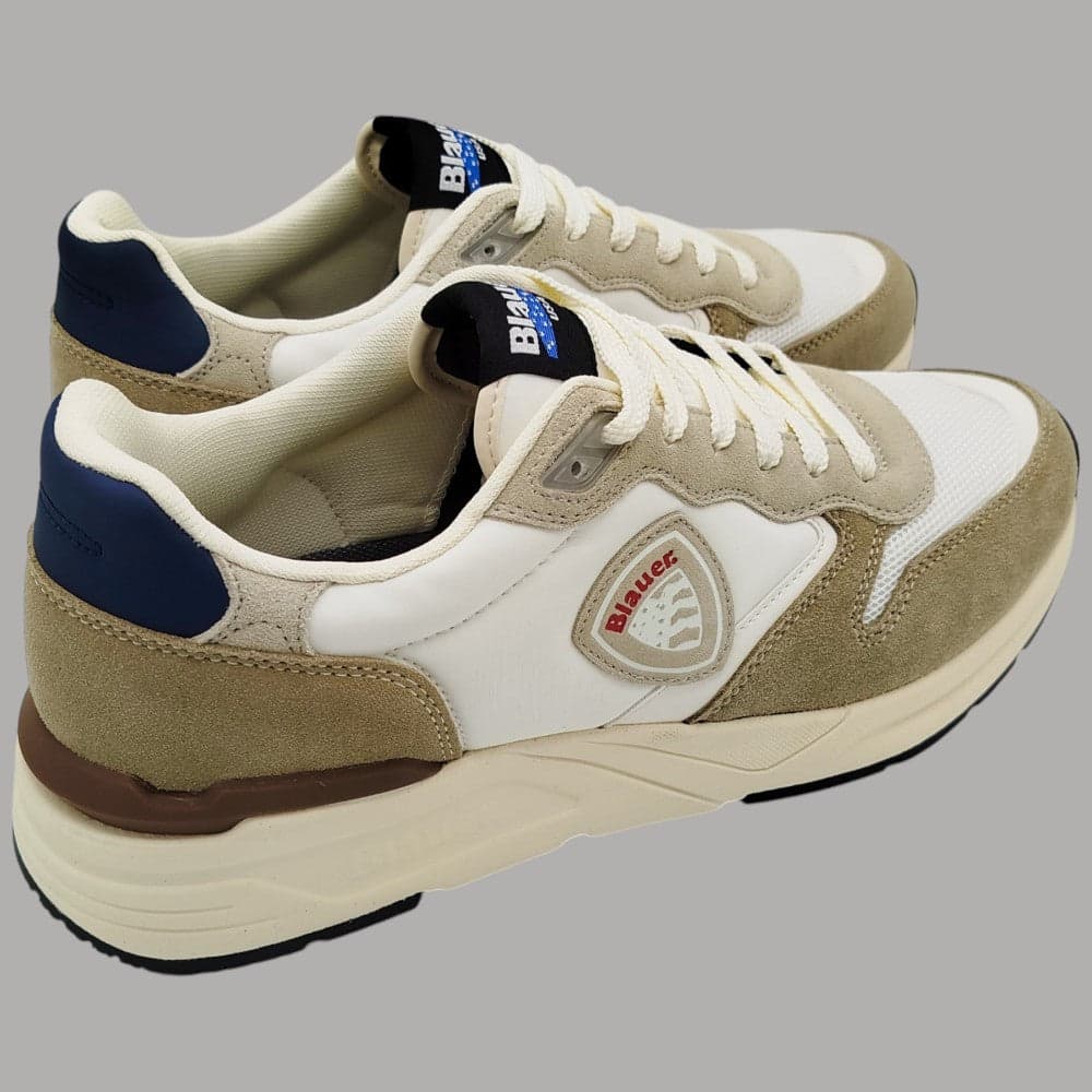 Blauer Sneakers RAY02 Uomo in Pelle e Mesh con Logo Lato - 3