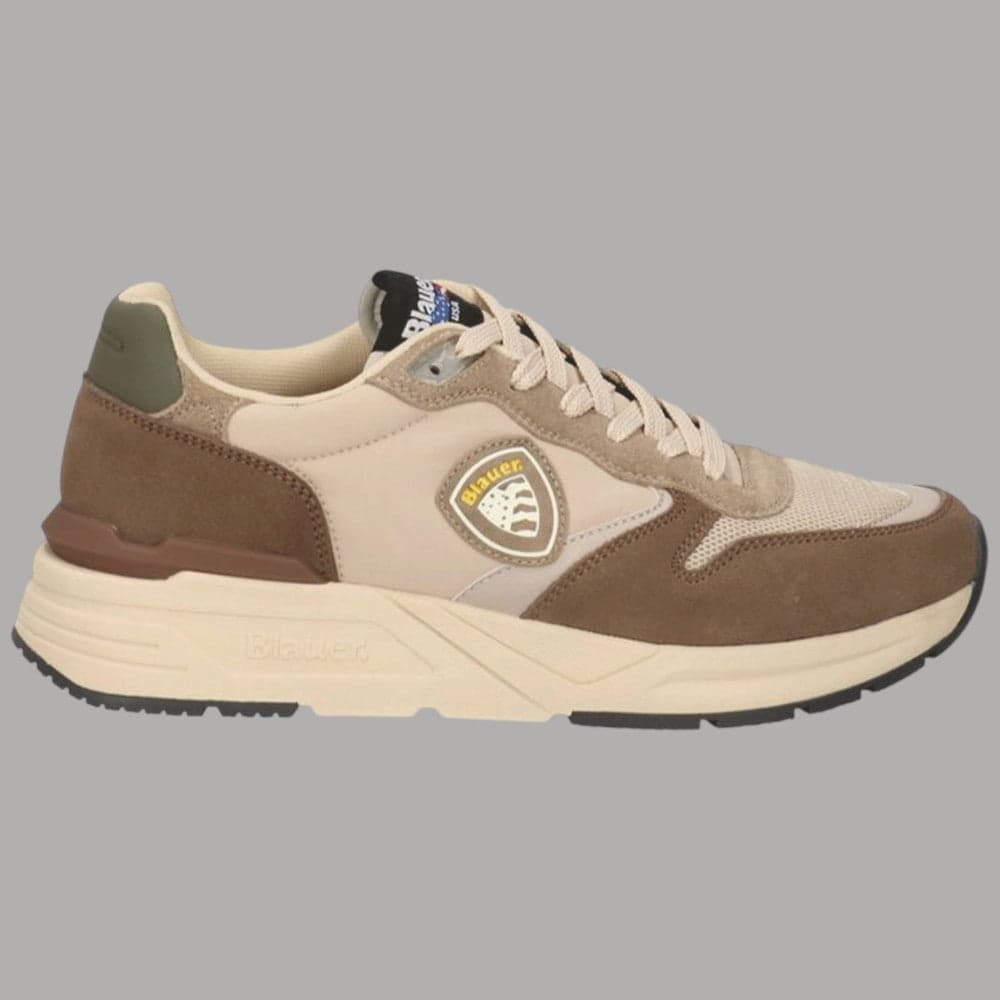 Blauer Sneakers RAY02 Uomo in Pelle e Mesh con Logo Lato - 5