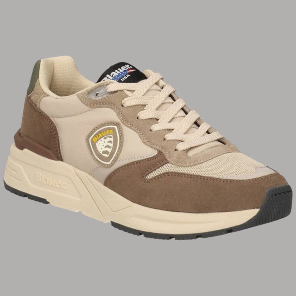 Blauer Sneakers RAY02 Uomo in Pelle e Mesh con Logo Lato - 7