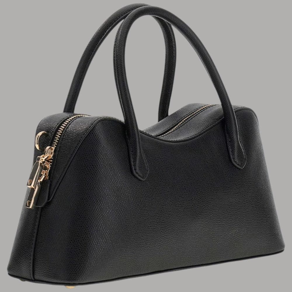 Guess borsa a mano Davina con charm tracolla regolabile in similpelle nero - 3