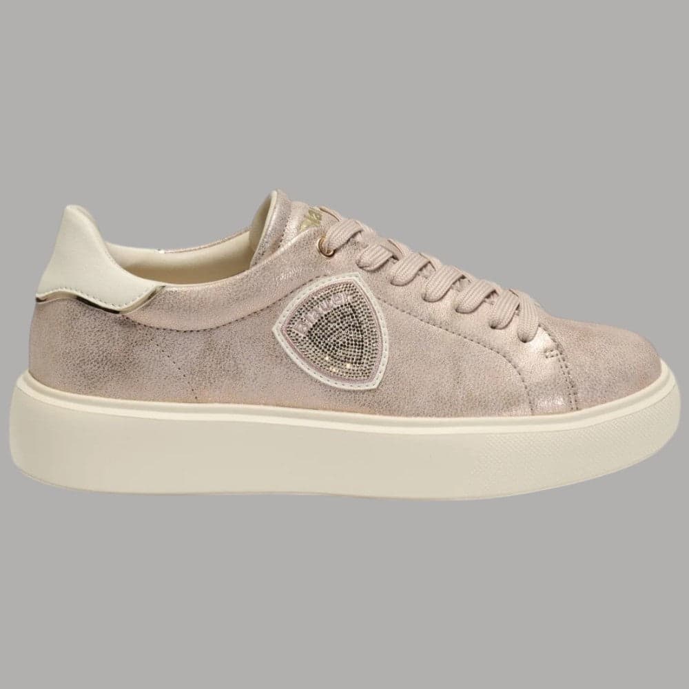 BLAUER Sneakers Donna VENUS01 Pelle Scamosciata Rosa Metallizzata - 7