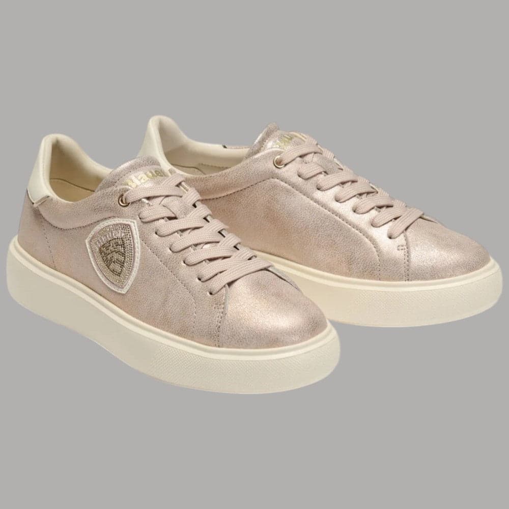 BLAUER Sneakers Donna VENUS01 Pelle Scamosciata Rosa Metallizzata - 2