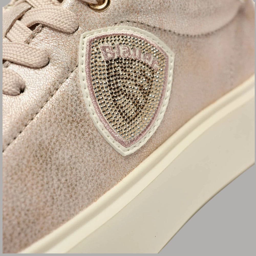 BLAUER Sneakers Donna VENUS01 Pelle Scamosciata Rosa Metallizzata - 3