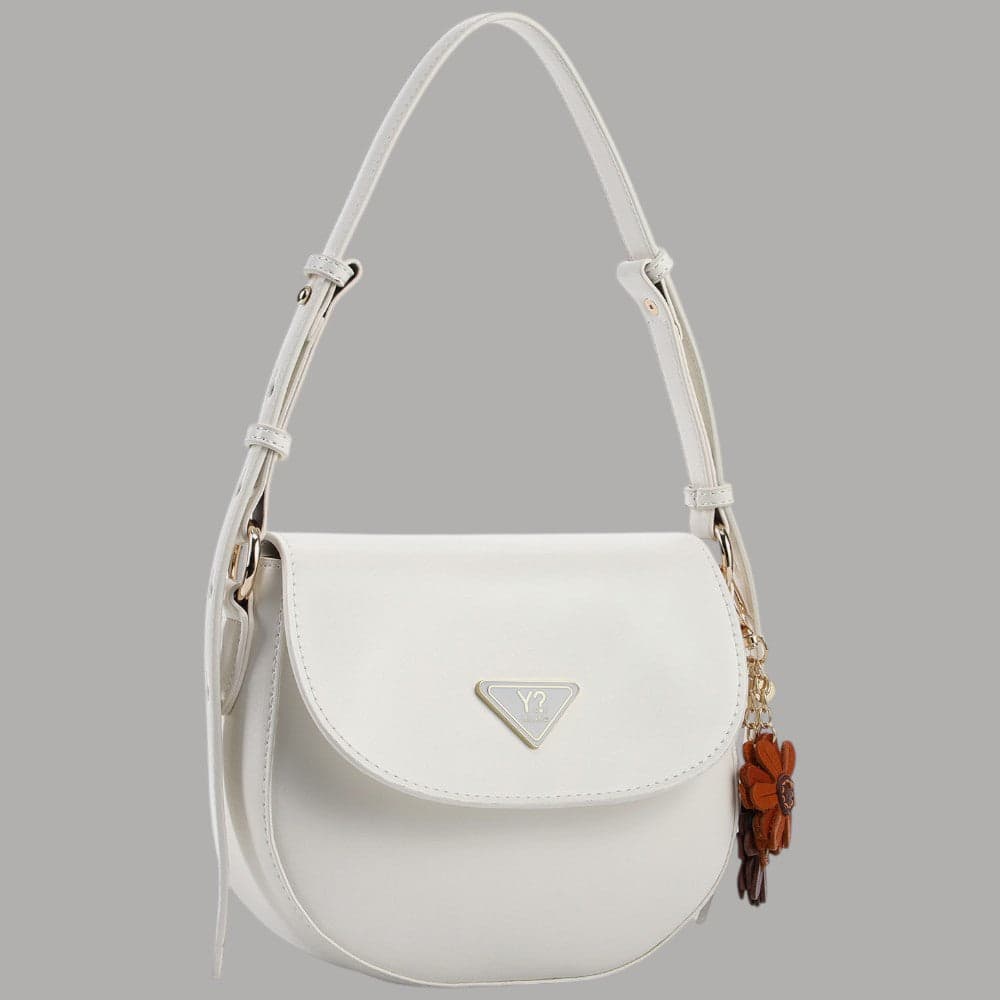 Ynot Borsa Moonlight XS Eco Pelle con Portachiavi Rimovibile Bianco - 2