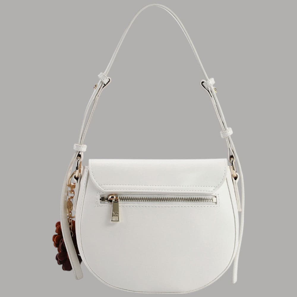 Ynot Borsa Moonlight XS Eco Pelle con Portachiavi Rimovibile Bianco - 3