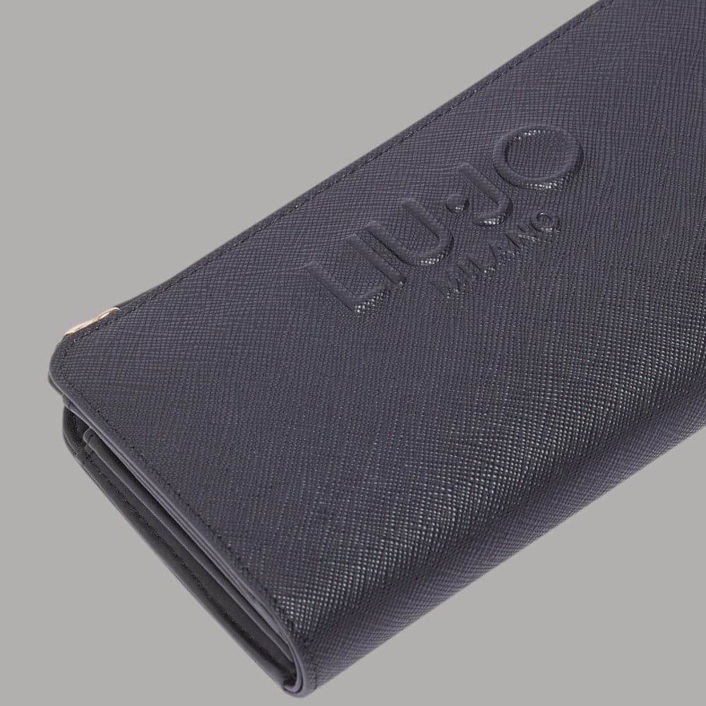 Liu Jo portafoglio grande con zip e logo rilievo saffiano donna - 3