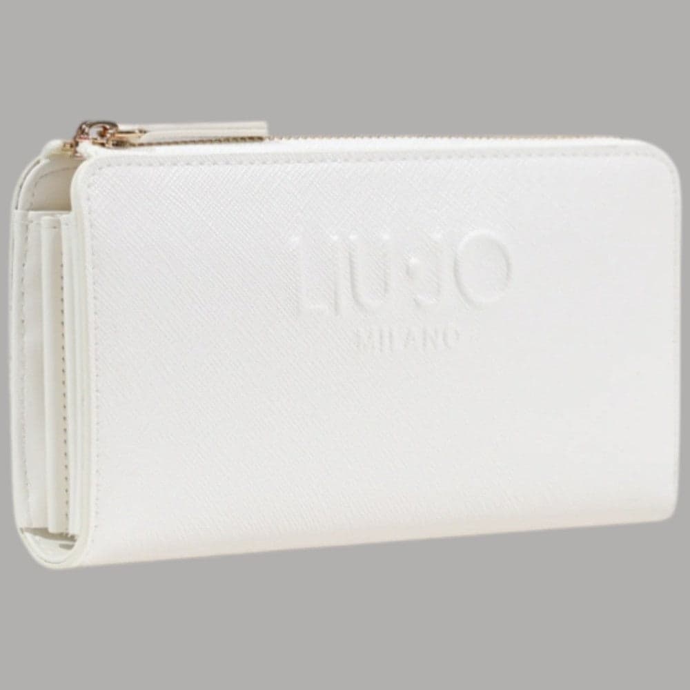 Liu Jo portafoglio grande con zip e logo rilievo saffiano donna - 6