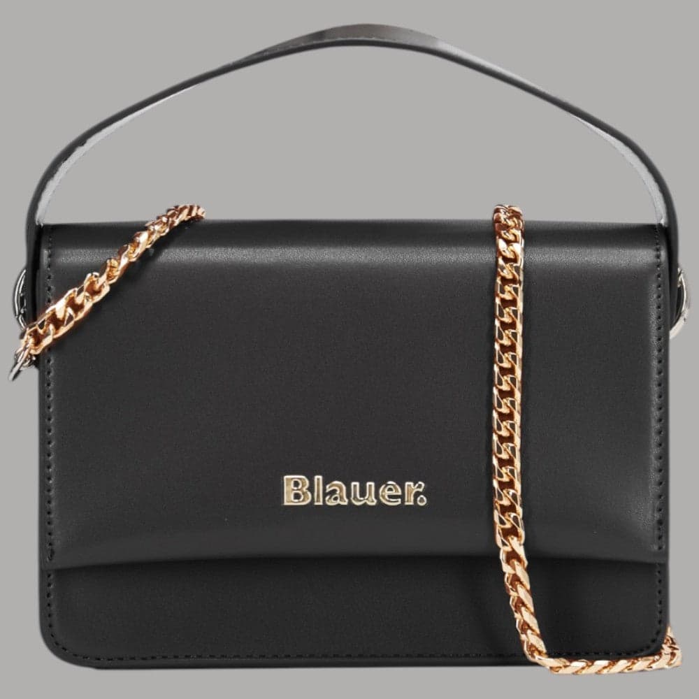 Blauer Borsa Mini Mano con Tracolla a Catena Dorata - 4