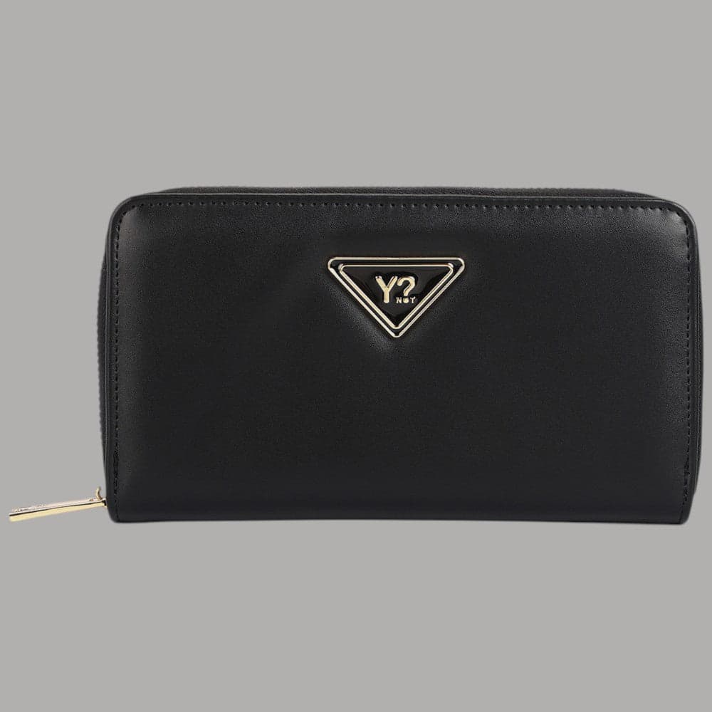 YNot Portafoglio Donna Moonlight XS Eco Pelle Zip Compatto Nero
