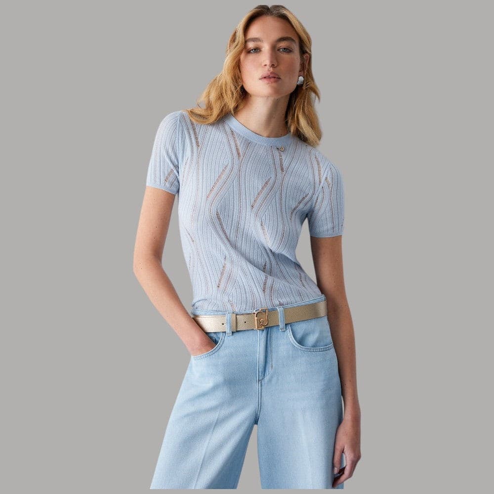 Liu Jo cintura donna 3,5 cm con fibbia logo LJ bottalato regolabile - 10