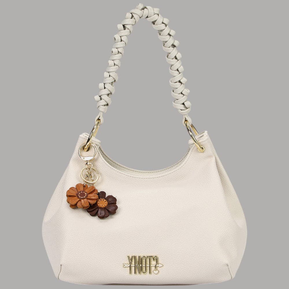 Borsa Ynot Hobo ZANTE M in Eco Pelle PU Manico Intrecciato e Tracolla