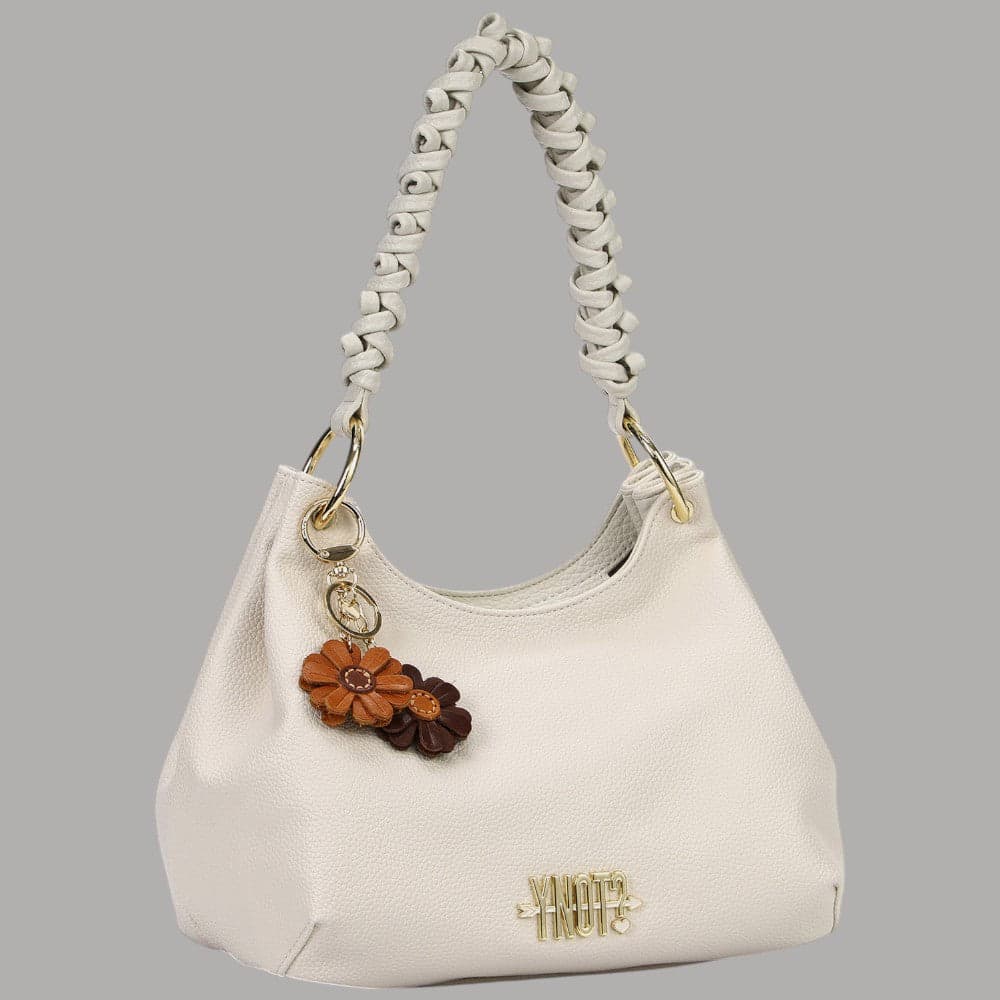 Borsa Ynot Hobo ZANTE M in Eco Pelle PU Manico Intrecciato e Tracolla - 2