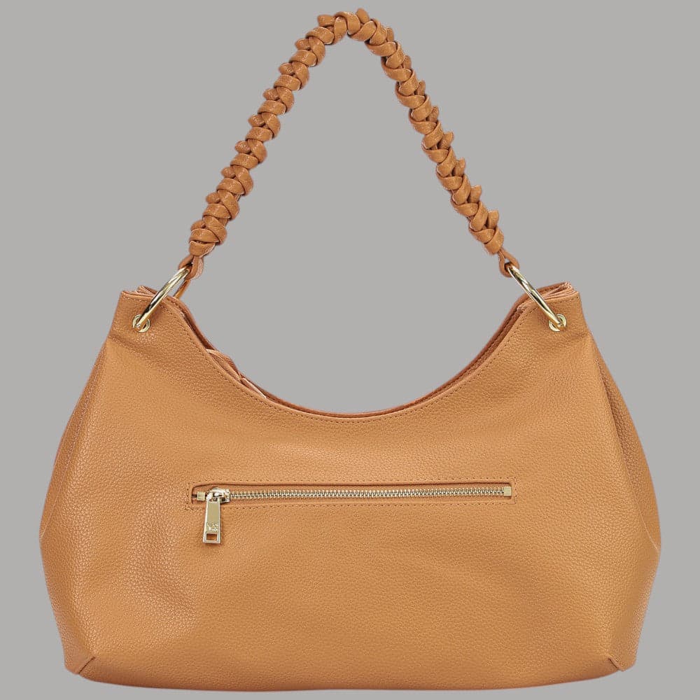 Ynot Borsa Zante Hobo Grande Eco Pelle PU Charm Rimovibile Latte - 7