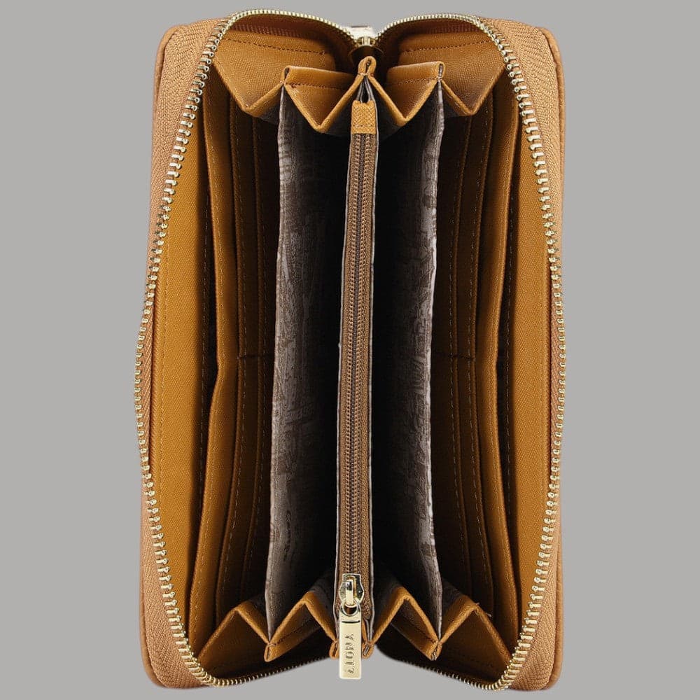 YNot Portafoglio Donna ZANTE Ecopelle e Pelle con Zip e Tasche Organizer - 6