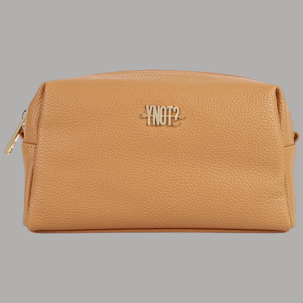 YNot Beauty Case Donna Ecopelle Compatto con Zip Elegante Latte - 3