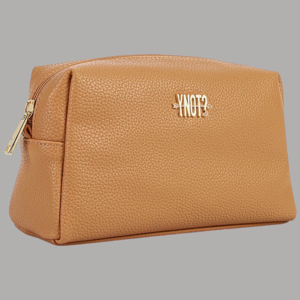 YNot Beauty Case Donna Ecopelle Compatto con Zip Elegante Latte - 4