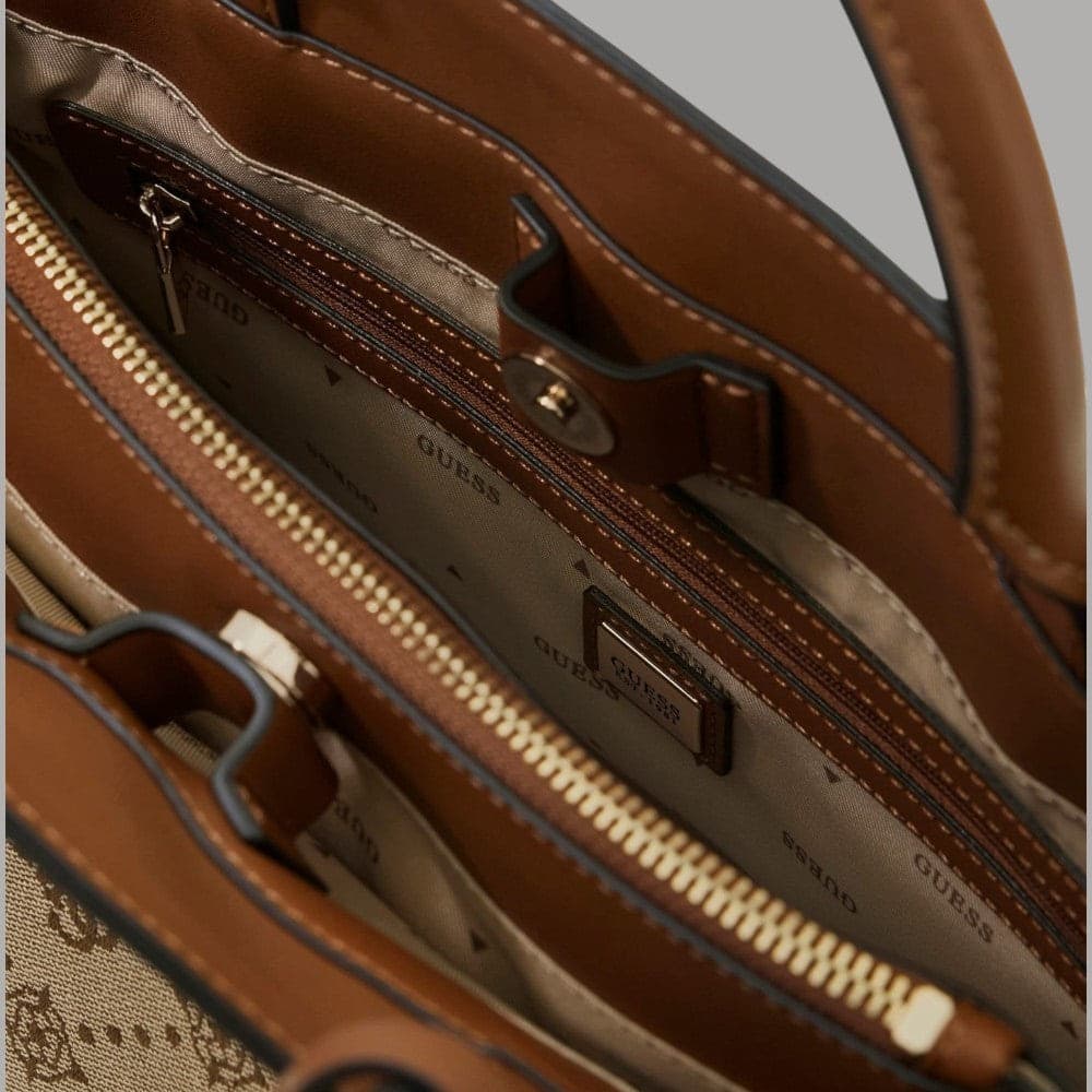 Borsa a mano Guess Melinda con charm monogram e tracolla regolabile - 6