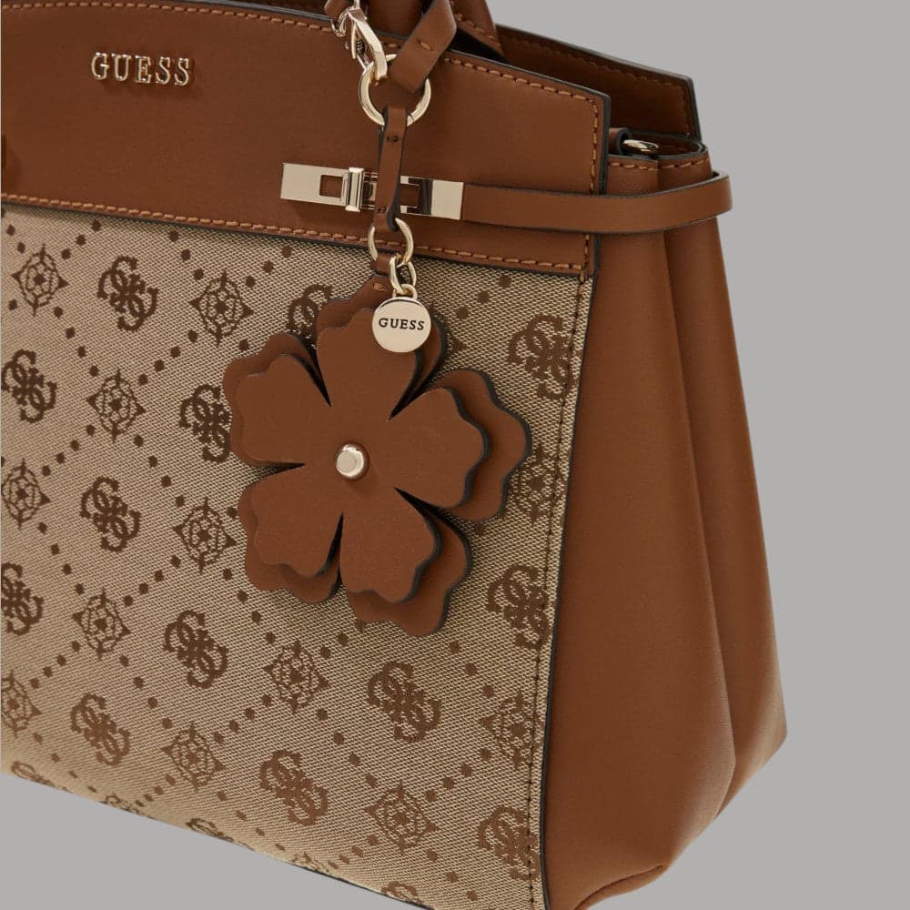 Borsa a mano Guess Melinda con charm monogram e tracolla regolabile - 8