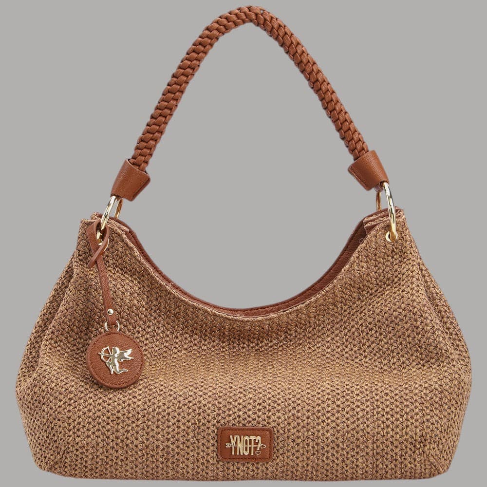 Ynot Borsa Malè XXL Effetto Paglia Tracolla Removibile e Leggera Rosa - 4