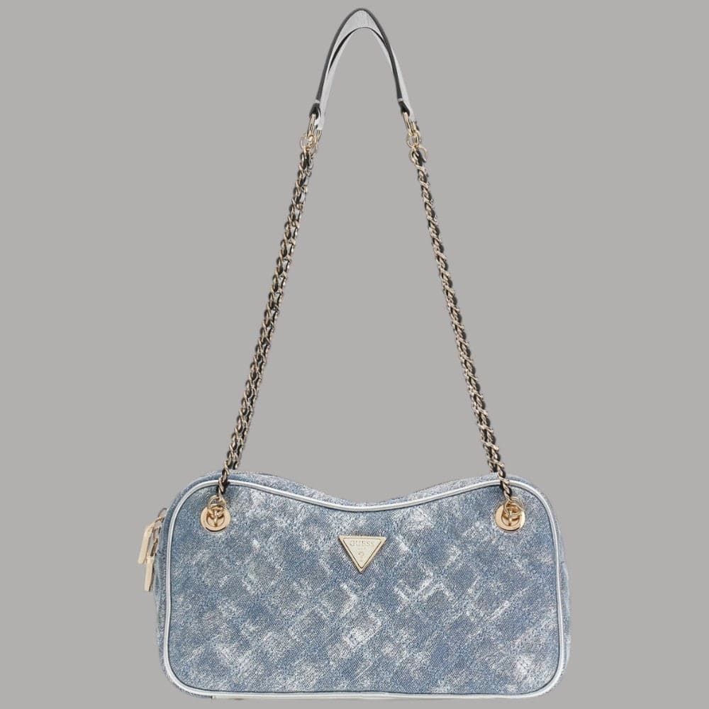 Guess Borsa a Tracolla Giully Denim Metallic Glitterata Elegante Compact - 4