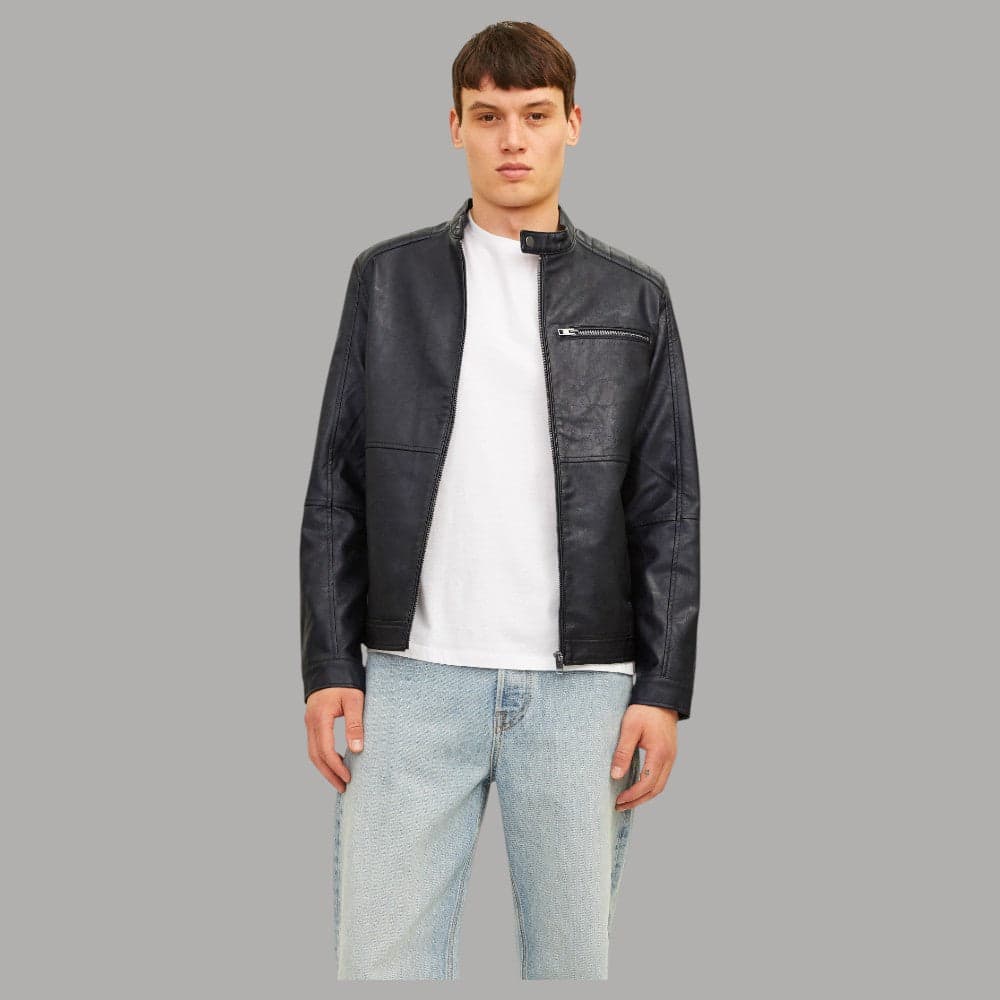 Giacca in Ecopelle Biker Uomo Jack Jones DYLAN 12261196 - 8