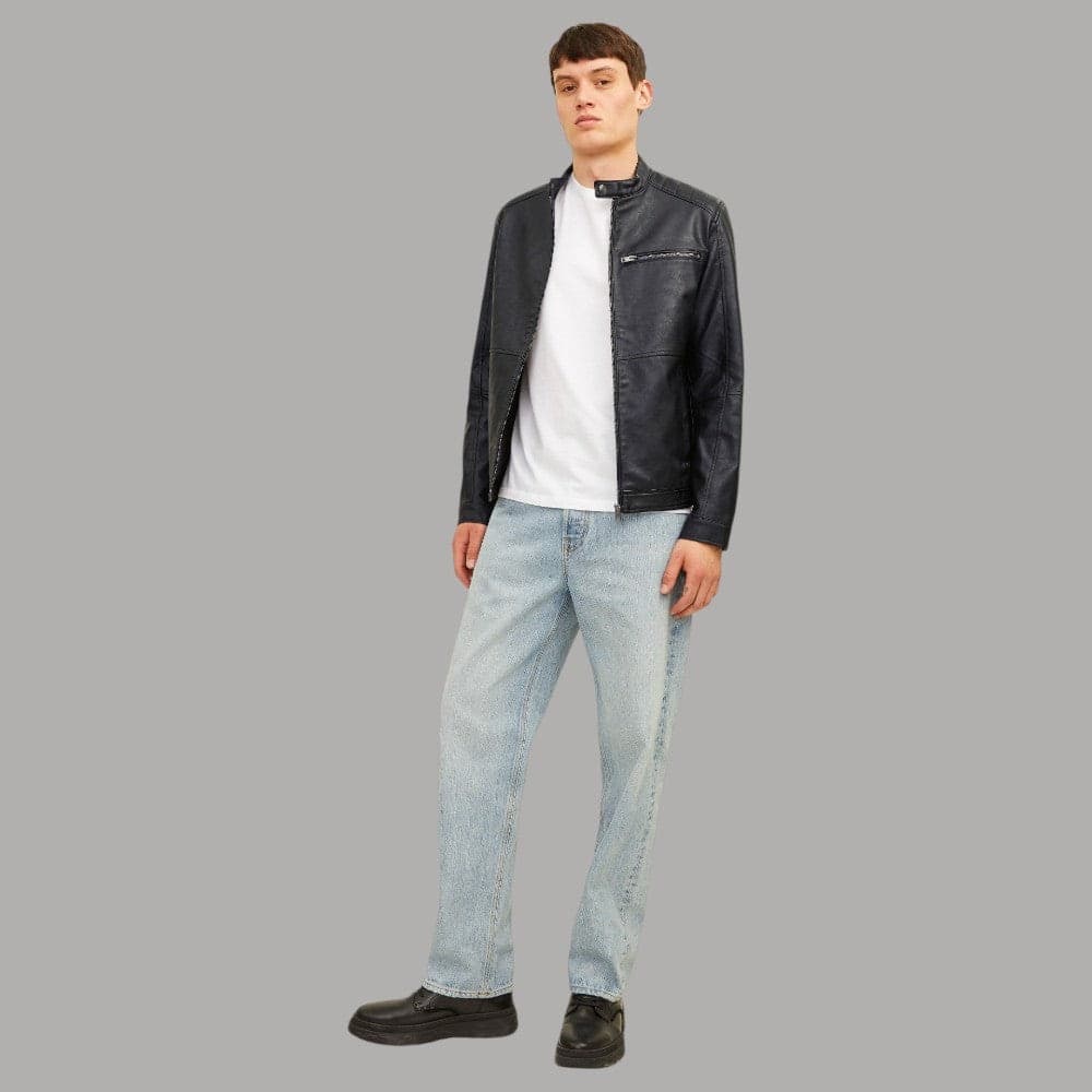 Giacca in Ecopelle Biker Uomo Jack Jones DYLAN 12261196 - 2