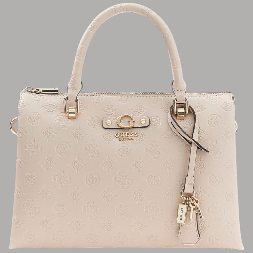 Guess Borsa a Mano e Tracolla Dita Logo 4G Peony Similpelle Nero - 8