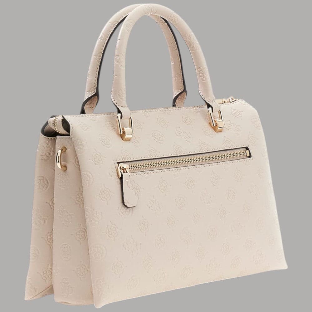 Guess Borsa a Mano e Tracolla Dita Logo 4G Peony Similpelle Nero - 5