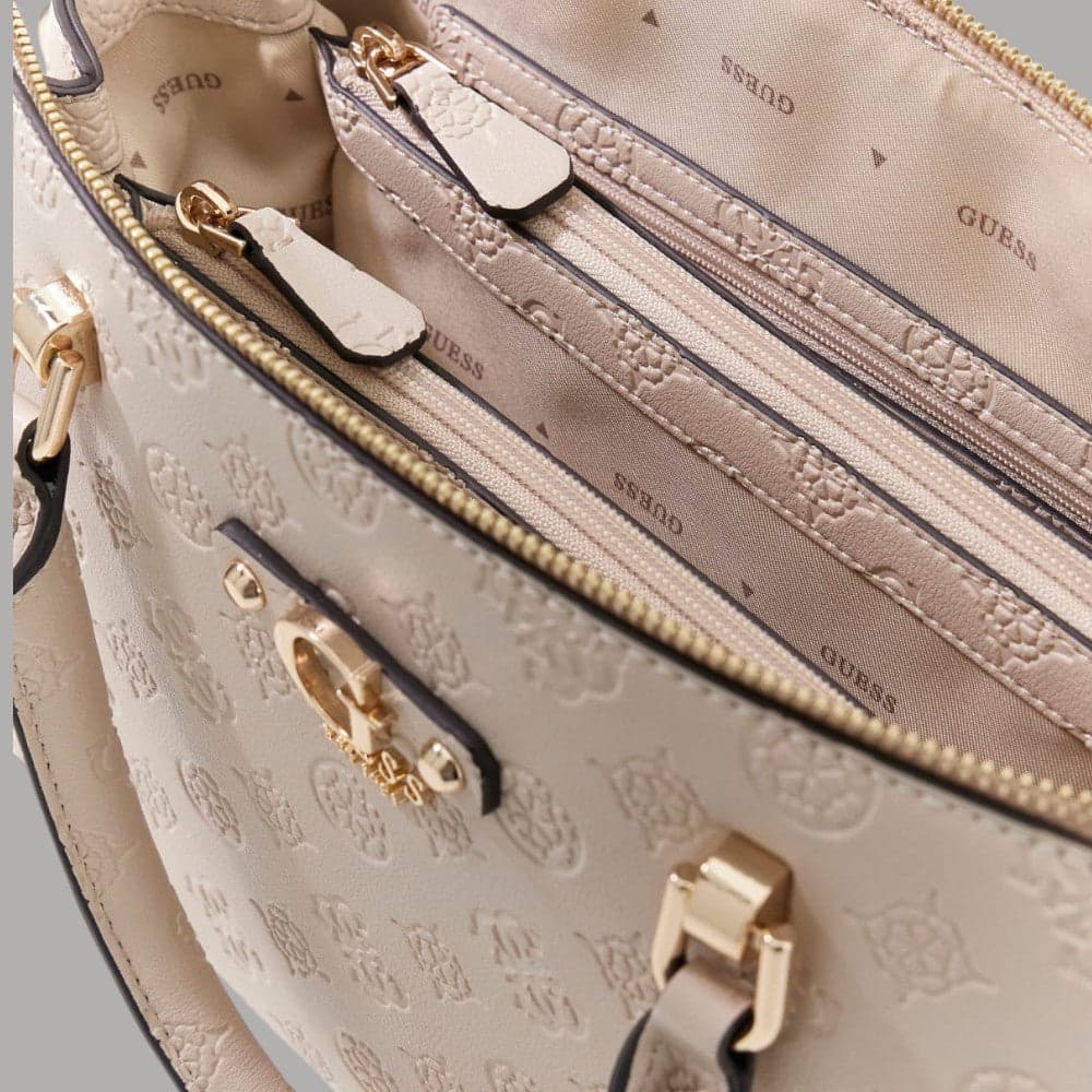 Guess Borsa a Mano e Tracolla Dita Logo 4G Peony Similpelle Nero - 6