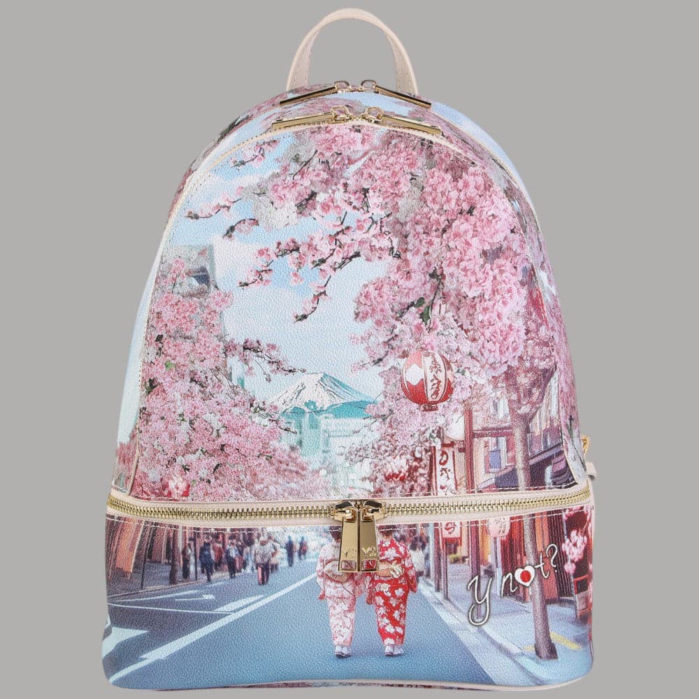 YNot zaino donna stampa città funzionale elegante tasche multiple regolabile - 5