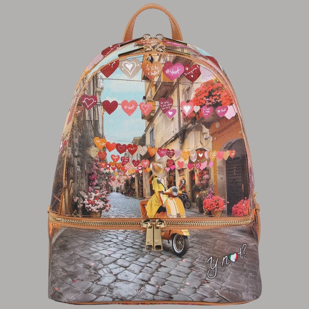 YNot zaino donna stampa città funzionale elegante tasche multiple regolabile - 7
