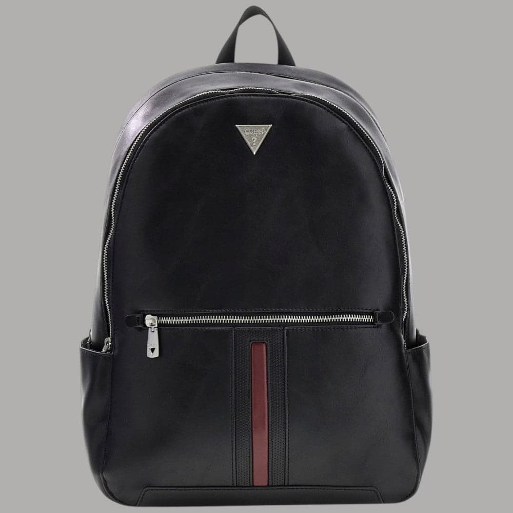 Guess Zaino Torino Similpelle Elegante Tasche Multiple Ergonomico Nero - 6