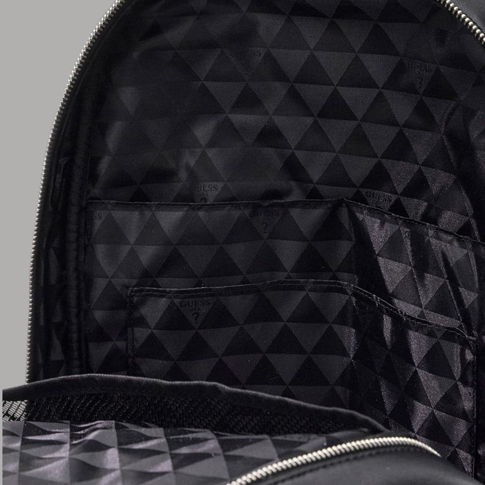 Guess Zaino Torino Similpelle Elegante Tasche Multiple Ergonomico Nero - 4