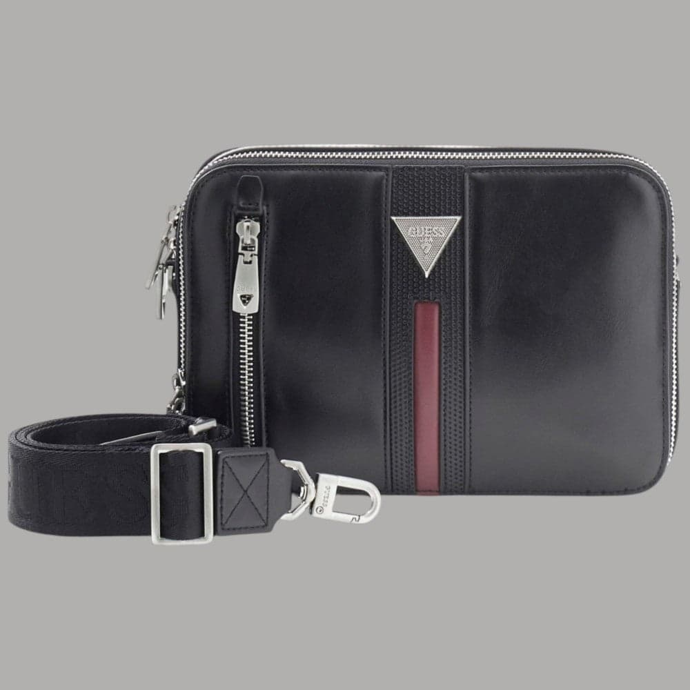 Guess Borsello Uomo Torino Pochette Tracolla Similpelle Elegante Nero - 2