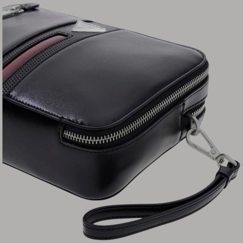 Guess Borsello Uomo Torino Pochette Tracolla Similpelle Elegante Nero - 5
