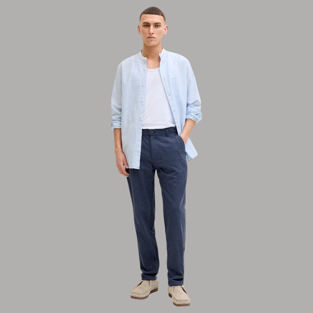 Pantaloni Chino in Lino Tapered Fit Jack Jones 12248604 - 3