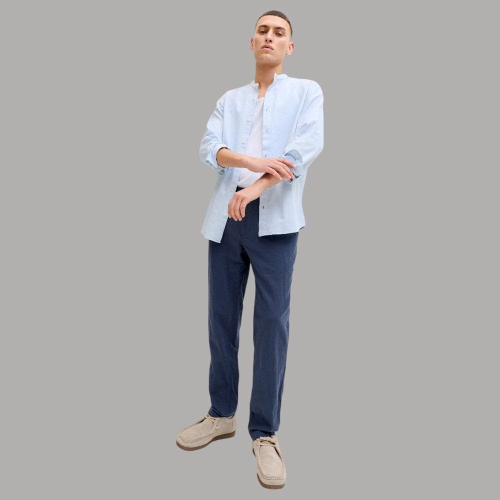Pantaloni Chino in Lino Tapered Fit Jack Jones 12248604 - 4