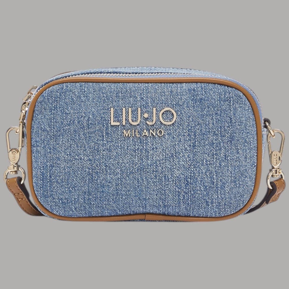 Liu Jo Borsa Tracolla Denim, Logo Metallico, Elegante, Art. AA6100T377A - 7