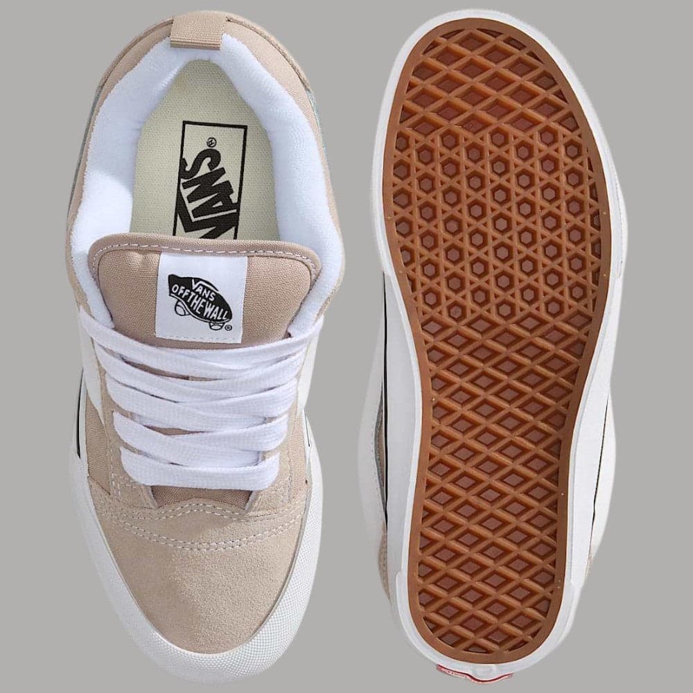 Vans Scarpe Knu Skool Unisex Retro Anni 90 Comfort Suola Waffle Tela Pelle - 3