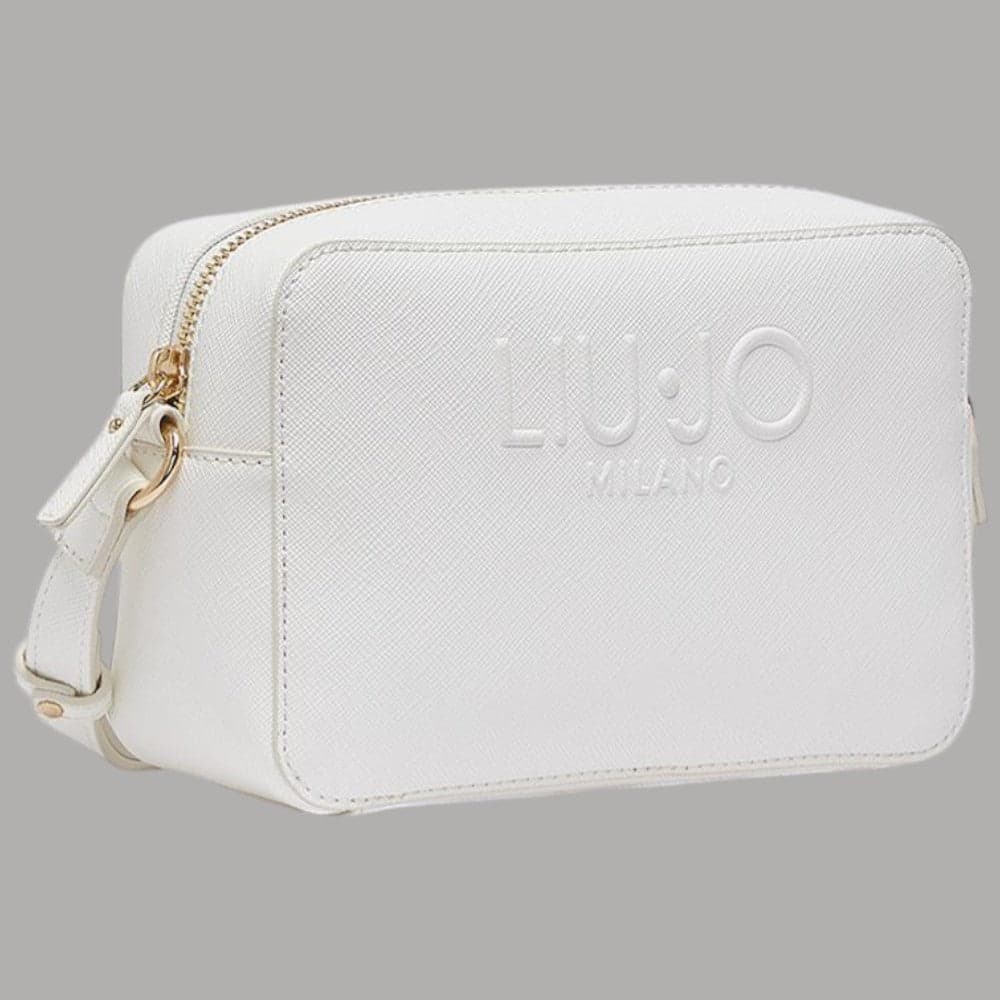 Liu Jo borsa a tracolla medio logo rialzato saffiano zip - 14