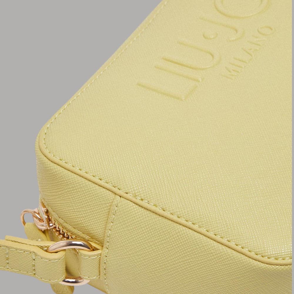 Liu Jo borsa a tracolla medio logo rialzato saffiano zip - 5