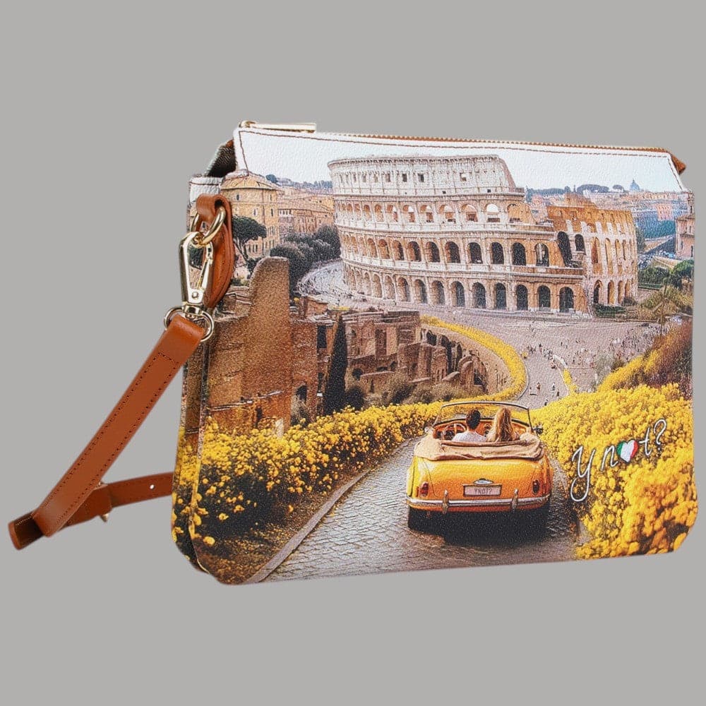 YNot Borsa a Tracolla Due Scomparti Stampa Città Ecopelle e PVC - 2