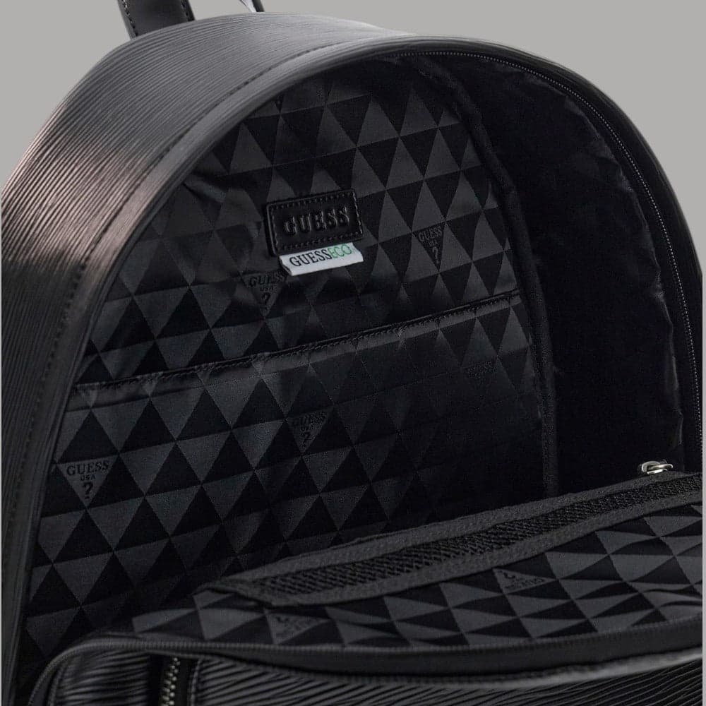 Guess Zaino Uomo Milano in Similpelle con Charm e Logo Triangolo Nero - 4